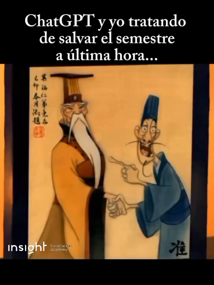 Chat GPT y yo tratando de salvar el semestre a última hora...  #humor #ingenieria #ingenieriacivil #arquitectura #estudiantes #clasesonline #chatgpt #insightconstructionacademy