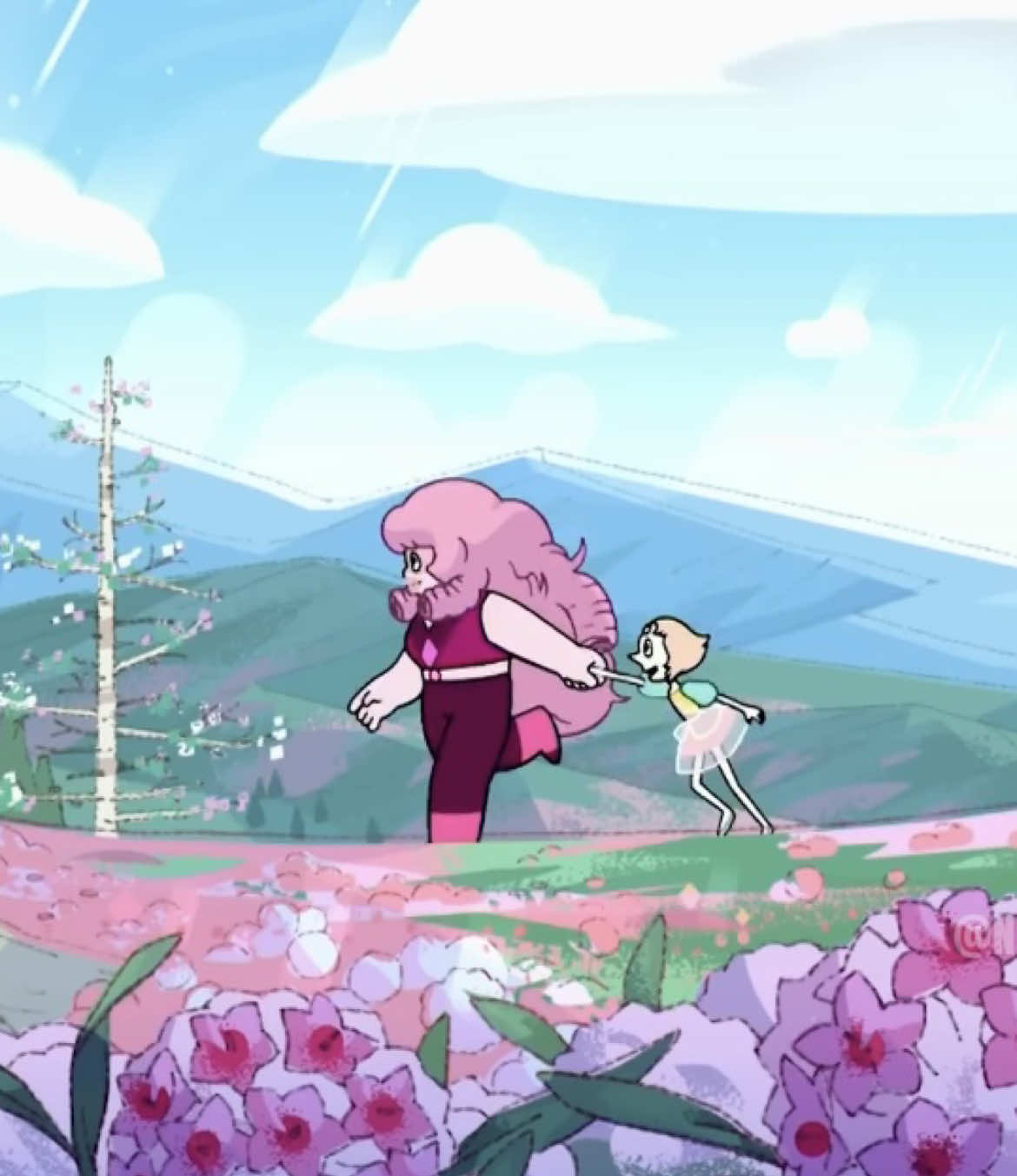 18:30 || Love Me X Perola. Repost de forma horizontal #perolastevenuniversoedit #pearlstevenuniverse #rosequartz #fypage 