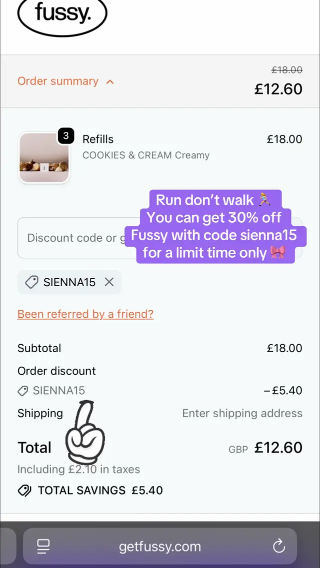 Use code Sienna15 for an amazing discount this Black Friday 🤍 Only valid until December 3rd don’t miss out 🙌🏼✨ #fussydeodorant #fussy #discounts #blackfriday 