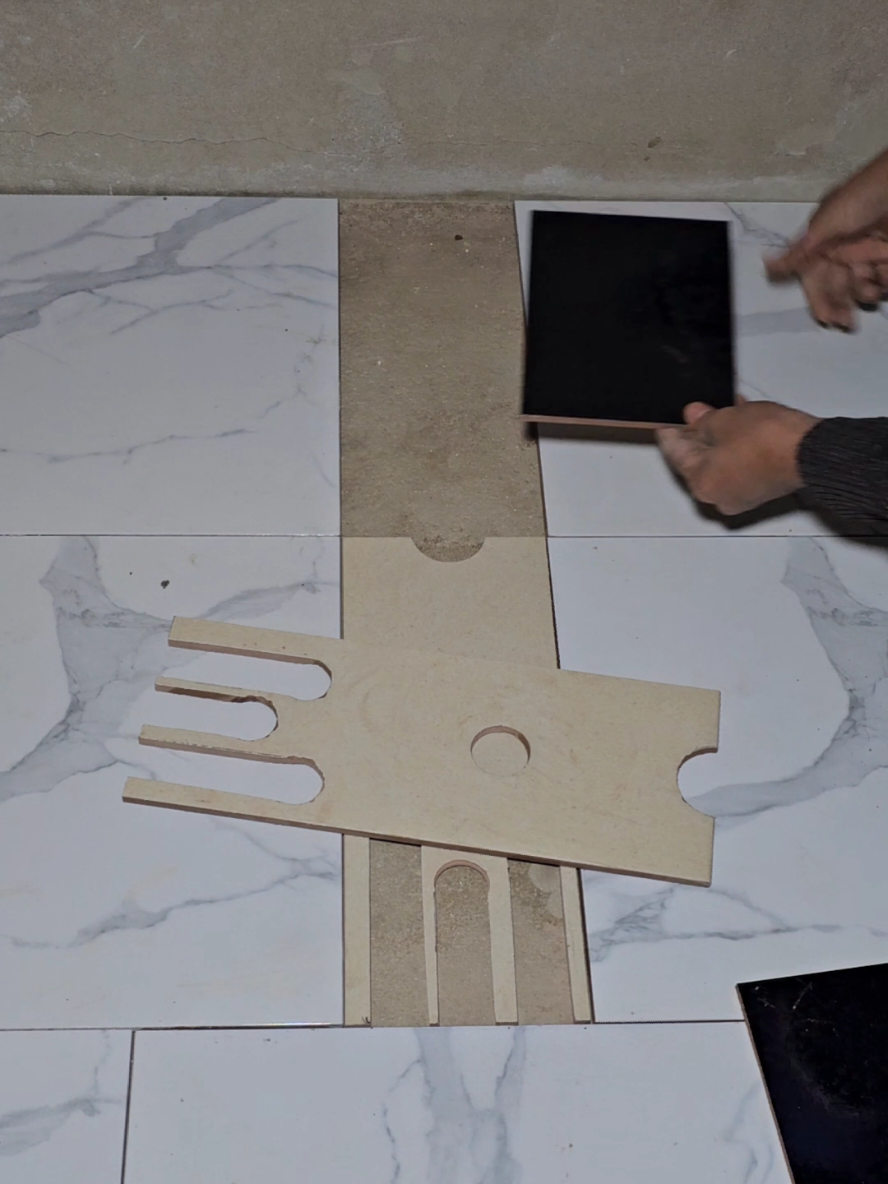 ASMR Craftsmanship — Build Your Own 3D Tile Feature, One Peaceful Cut at a Time 🧱🌙 #USA #DIY #ASMR #Satisfying #TileWork 