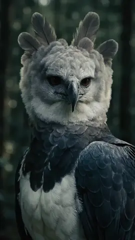 Elang Harpy adalah salah satu elang terbesar dan terkuat di dunia, terkenal karena cakarnya yang besar seukuran beruang grizzly dan paruh yang tajam. Burung ini memiliki warna punggung hitam, perut putih dengan garis-garis hitam, dan jambul ganda yang menjulang di kepalanya saat waspada. Ciri khas lainnya adalah cakram wajah yang membantu mengarahkan suara ke telinganya, mirip dengan burung hantu. #elangharpy #harpy #animals #fyp #eagle 