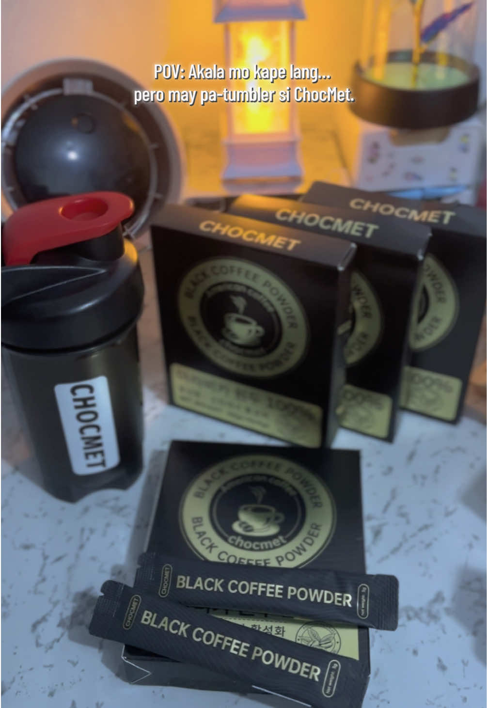 POV: Akala mo kape lang… pero may pa-tumbler si ChocMet. #fyp #chocmet #blackcoffee #coffee #tumblr 