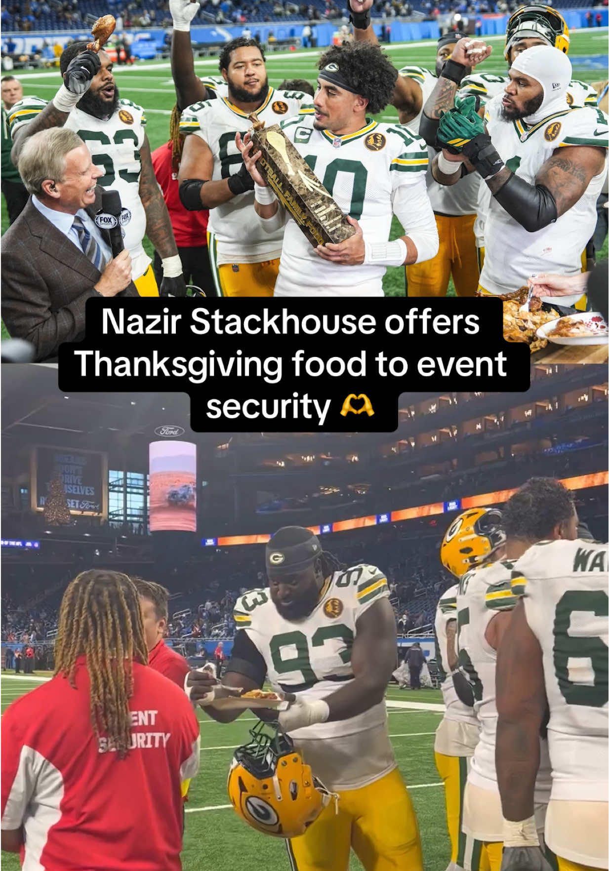 Everyone eats! ❤️ #nfl #thanksgiving #packers 