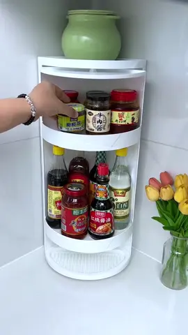 Kệ góc xoay 360 để đồ đa năng #giadungtienich #giadungnhasam #kegoctuong 