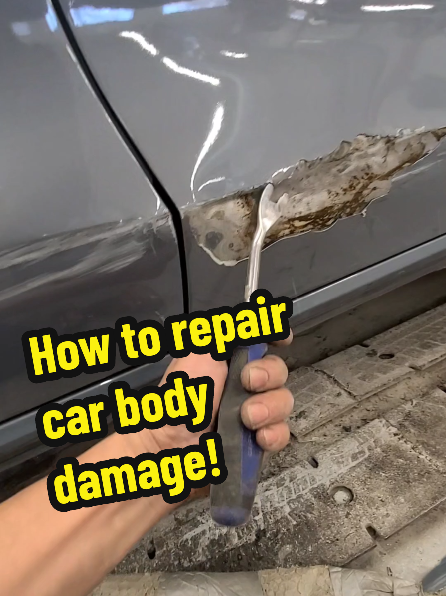 How to repair small dent.Car/ Auto body repair Denting and painting.  #autobodyrepair #panelbeater #carbodyrepair #viral #tiktok 