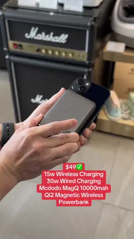 $49✅ 15w Wireless Charging 30w Wired Charging Mcdodo MagQ 10000mah Qi2 Magnetic Wireless Powerbank