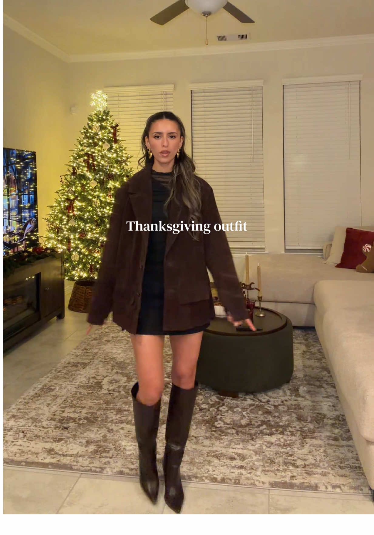 Thanksgiving ootn 🍸🦃 #thanksgivingoutfit #thanksgivingdinner #ootnight #suedejacket #winterfashion holiday outfits