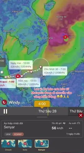 Lưu ý: Dự báo cơn bão từ Malaysia tên Senyar đang di chuyển vào vùng biển Đông 😭😭🙏🙏 #apthapnhietdoi #baonhietdoi #miennamvietnam #baokoto #baoso16 