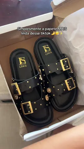 Tô apaixonada nessa papete PERFEITAAA e confortável 😍✨🤌 #tiktokshopblackfridaybr #papetebrilho #papete #rasteirinhas #sandaliasfemininas 