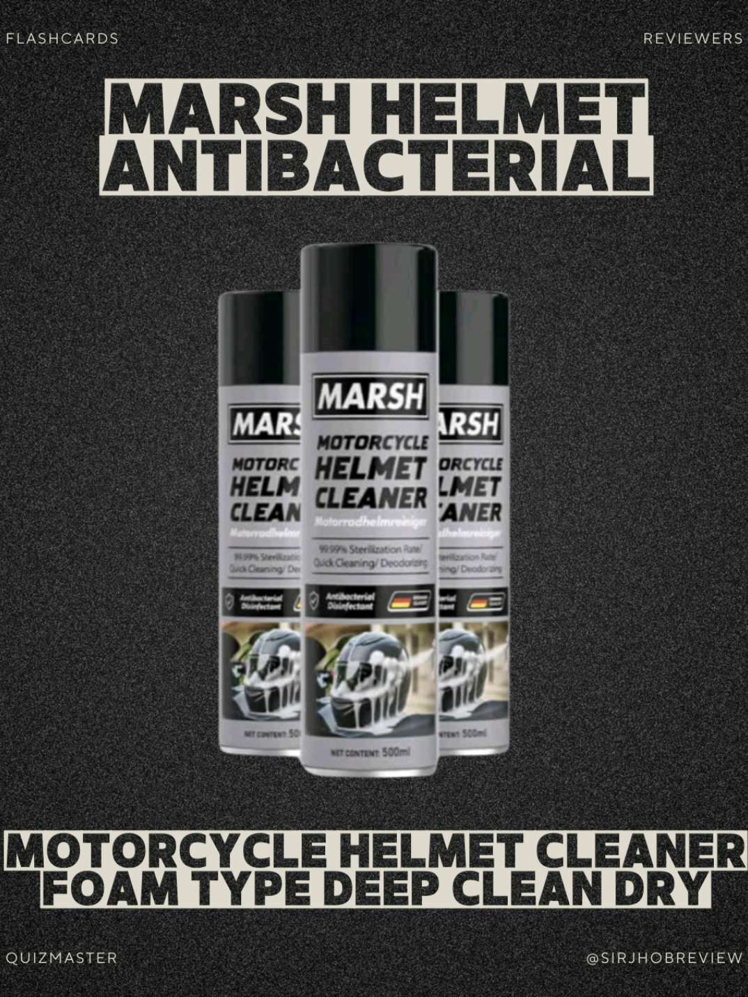 Marsh antibacterial spray helmet cleaner disinfectant quick dry foam deodorizer deep cleaning #helmetcleaner #marsh #marshhelmetcleaner #deodorizer #sirjhob 