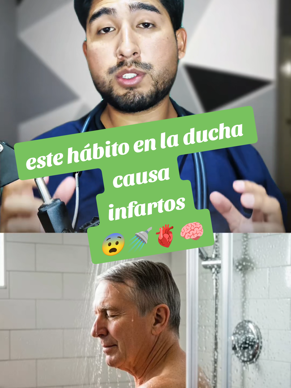 este hábito en la ducha causa infartos 😨🚿🧠🫀 #habitos #ducha #infarto #acv #medicine 