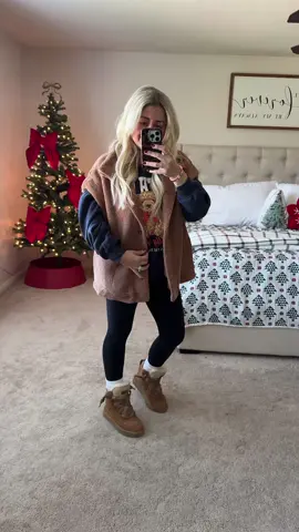 Oversized fleece vest! #vest #outfitsinspo #oversized #tiktokshopcreatorpicks 