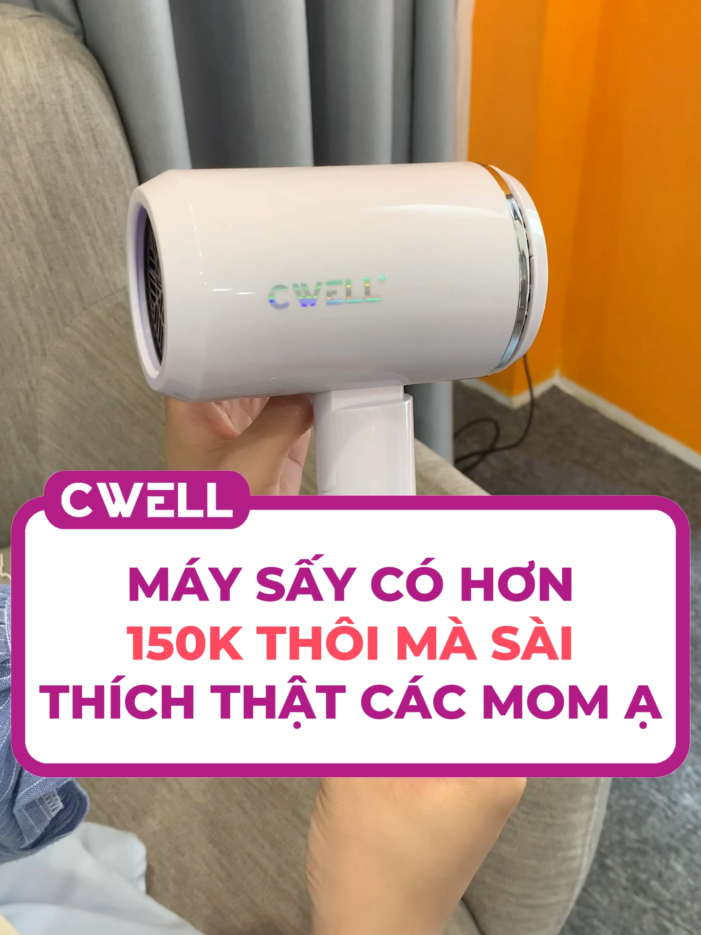 Máy sấy có 150k thôi mà sài thích thật các mom ạ #cwell #viral #xuhuong #maysaytoccwell #maysaytoc