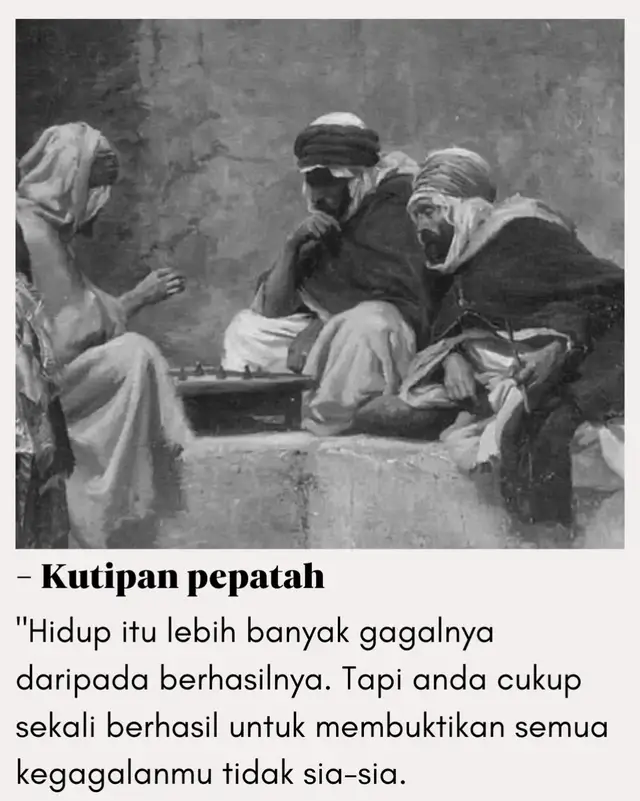 Banyak orang berhenti di kegagalan ke-3, ke-10, bahkan ke-100. Mereka menyimpulkan hidup tidak adil, padahal masalahnya bukan pada banyaknya kegagalan — melainkan pada keputusan untuk berhenti terlalu dini. Mayoritas perjalanan hidup memang dipenuhi oleh salah langkah, rencana yang runtuh, dan usaha yang tak berbuah. Tapi keberhasilan tidak pernah dihitung dari seberapa sering kita jatuh. Ia diukur dari satu hal: kita masih berdiri dan terus melangkah. Satu keberhasilan yang lahir dari ratusan kegagalan bukan hanya membuktikan kemampuan — tapi membungkam semua keraguan, termasuk keraguan dari diri sendiri. — Anonim “Success is built on a mountain of failures no one sees.” Kutipan ini menegaskan: kegagalan bukan lawan dari kesuksesan. Ia adalah tanah tempat kesuksesan tumbuh. 📌 Gagal itu wajar. Berhenti, itu pilihan. Dan satu keberhasilan saja cukup untuk mengubah seluruh cerita hidupmu. #JanganMenyerah  #FilosofiHidup  #MotivasiHarian  #KutipanBijak  #mentaltangguh 