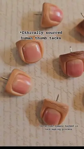 Thumb tacks when you're trippin' 