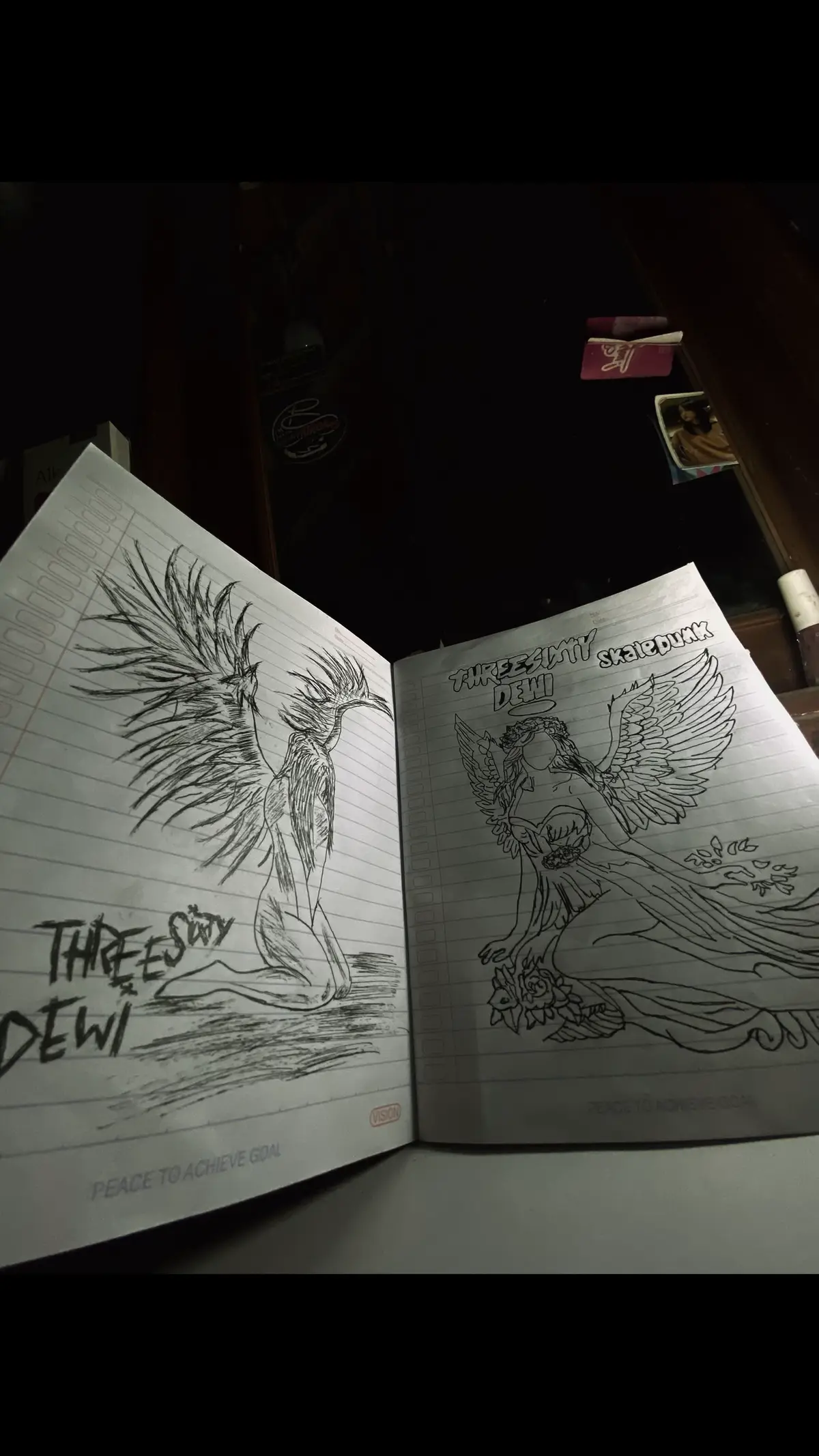 Dewi🥀#dewithreesixty #gambardewibersayap #threesixty #seketsapunk #fypシ #threesixtyskatepunk #gambardewi 