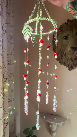 This is your sign to try something new!  This mushroom suncatcher can really light up a room! Small but super powerful  #suncatcher #magical #whimsical #suncatchers 