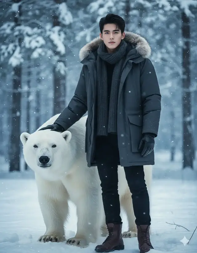 1. Open Gemini 📲 2. Upload Your Image 📸 3. Copy The Prompt 👇 Anh ấy là một chàng trai trẻ tuổi, đẹp trai trong bối cảnh mùa đông tuyết rơi, đứng cạnh một chú gấu Bắc Cực trắng lớn, nhẹ nhàng chạm vào hoặc tạo dáng bên cạnh nó với vẻ mặt bình tĩnh, tự tin. Anh ấy mặc một bộ trang phục mùa đông sành điệu, áo khoác dày, khăn quàng cổ, găng tay và bốt với tông màu trung tính hoặc tối tương phản với tuyết. Tóc anh ấy hơi che trán, tạo cho anh ấy vẻ ngoài lạnh lùng, điện ảnh, và anh ấy đang nhìn vào máy ảnh với ánh mắt điềm tĩnh, bí ẩn. Ánh mắt nhìn camera. Nền là tuyết rơi, không khí lạnh giá và ánh sáng dịu nhẹ của buổi sáng hoặc hoàng hôn phản chiếu trên tuyết. Khung cảnh mang lại cảm giác yên bình, lạnh lẽo và mạnh mẽ, giống như một khoảnh khắc trong một bộ phim giả tưởng mùa đông. Được hiển thị với độ phân giải cao siêu chi tiết, với độ sâu trường ảnh mềm mại, tông màu xanh trắng lạnh lẽo, ánh sáng điện ảnh và kết cấu da tự nhiên. Tâm trạng: bình tĩnh, mạnh mẽ, thơ mộng, điện ảnh, mang hơi hướng giả tưởng mùa đông. Phong cách nhiếp ảnh biên tập, chi tiết siêu thực, ánh sáng điện ảnh, thẩm mỹ thời trang cao cấp, góc chụp cận, độ phân giải 8K, bố cục dọc (3:4) #KrisKhoaAI #Gemini #Trending #ForYou #Viral 