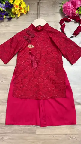 Áo dài cách tân hoạ tiết hoa cúc cực sang cho bé#xuhuong #aodaicachtanchobe #aodaitet2026  @Shop Mẹ Miu  @Shop Mẹ Miu 