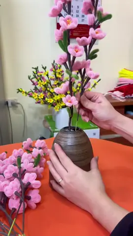 làm hoa đào hoa mai chơi Tết thôii các nànggg ơiii #kemnhungloai1 #handmade #hoadaobangkemnhung #tet2026 