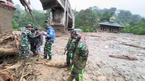 Kondisi Jembatan Kembar(Padang Panjang) pasca bencana longsor. #prayforsumbar #sumaterabarat #fyp #fypシ゚ #sumbar 