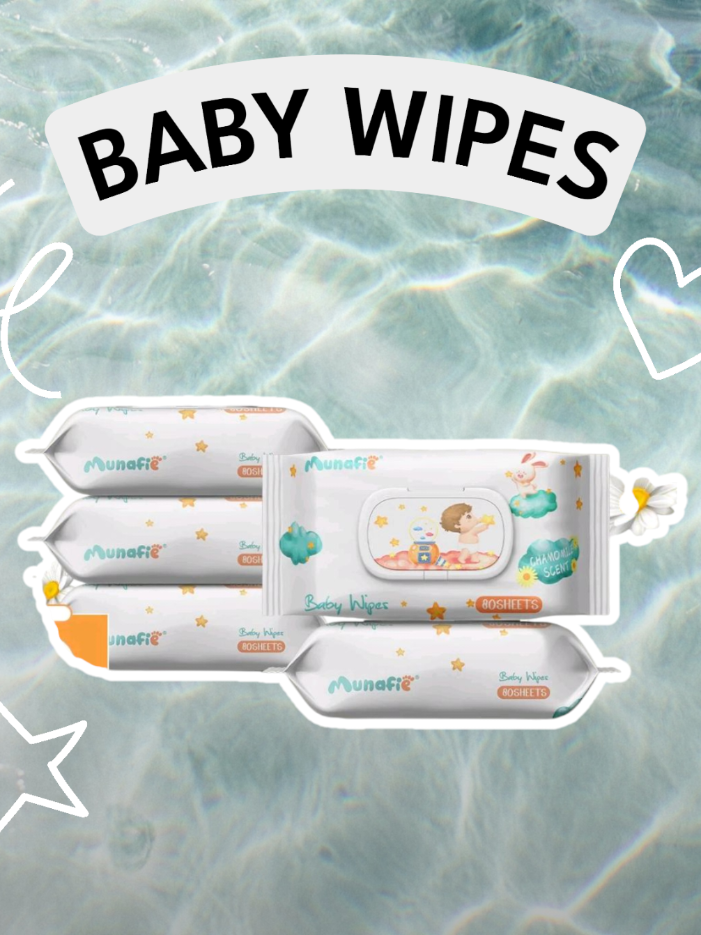 MUNAFIE 5PACKS 80 SHEET WET WIPES ❤️❤️ #wetwipes #munafie #munafiewettissue #munafiewipes #munafiebabywipes 