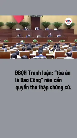 ✨ĐBQH TRANH LUẬN: “TOÀ ÁN LÀ BAO CÔNG” NÊN CẦN QUYỀN THU THẬP CHỨNG CỨ.✨