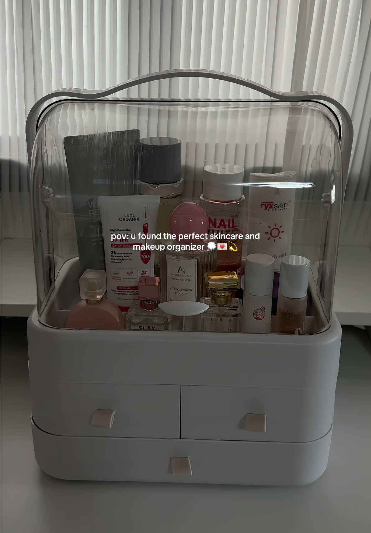 organize with me 💭✨ #organizer #storageorganizer #makeupstorage #cosmeticstorage #skincareorganizer 