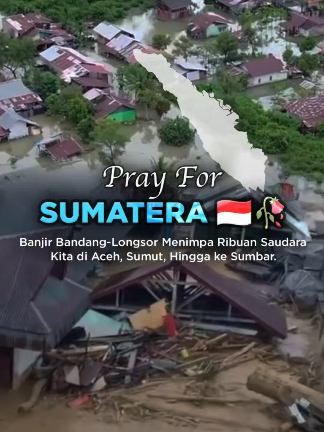 Pray For Sumatera 🇮🇩 🥀 Banjir Bandang-Longsor Menimpa Ribuan Saudar Kita di Aceh, Sumut, Hingga ke Sumbar ribuan jiwa dan rumah terendam. Yaa Allah..  Berikanlah keselamatan bagi negeri kami tercinta ini, Indonesia. Berikanlah kesabaran, ketenangan, dan keselamatan bagi saudara kami yang tedampak musibah. Aamiin 🤲 Mari kita bantu saudara-saudara kita disana dengan doa dan sedekah terbaiknya 🙏 Terima kasih kepada semua pihak yang telah mendukung dan berkontribusi dalam aksi kemanusiaan ini. Semoga setiap kebaikan kembali menjadi keberkahan untuk kita semua. 🤲 Aamiin.. Dukung terus agar program ini dapat berjalan terus tanpa henti, dengan menyalurkan donasi terbaikmu melalui : ▶️ BSI 9999400447 📌an Indonesia Peduli Sesama 📌 Sudah termasuk operasional program Jazaakumullahullah khairan 👉🏼 Follow @indonesiapeduli.official #Bencana #aceh #sumut #sumbar #sumatera #IndonesiaPeduli