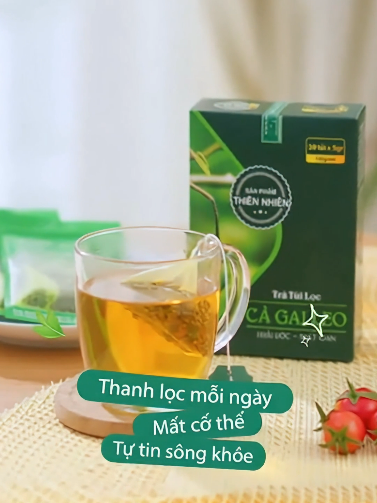 Trà Cà Gai Leo Siêu Thị Thiên Nhiên Hộp 30 Túi Lọc #tragaileo #giaidocgan #tratuiloc #thanhloccothe #healthydrink #chamsocsuckhoegiadinh