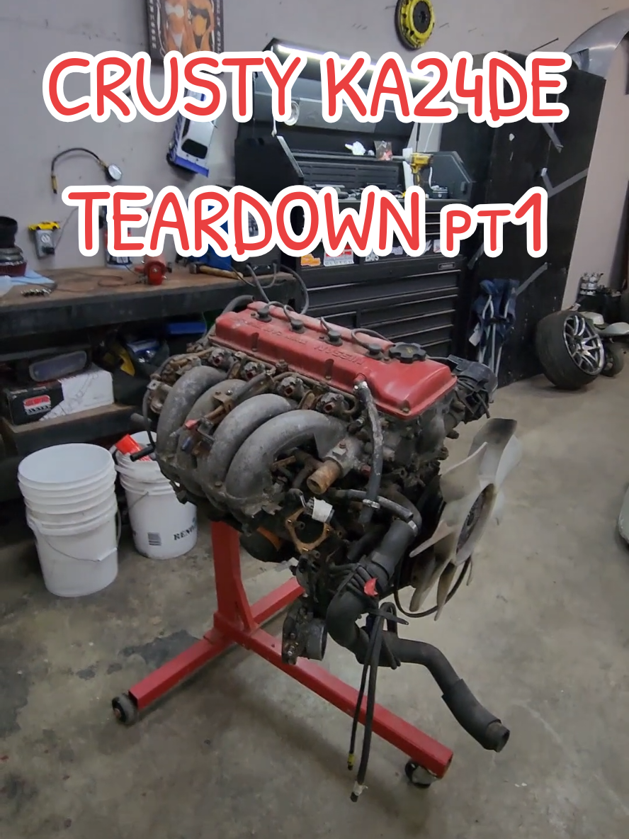 démantèlement du KA24DE partie 1 #ka24de #s13 #240 #mecanique #fyp 