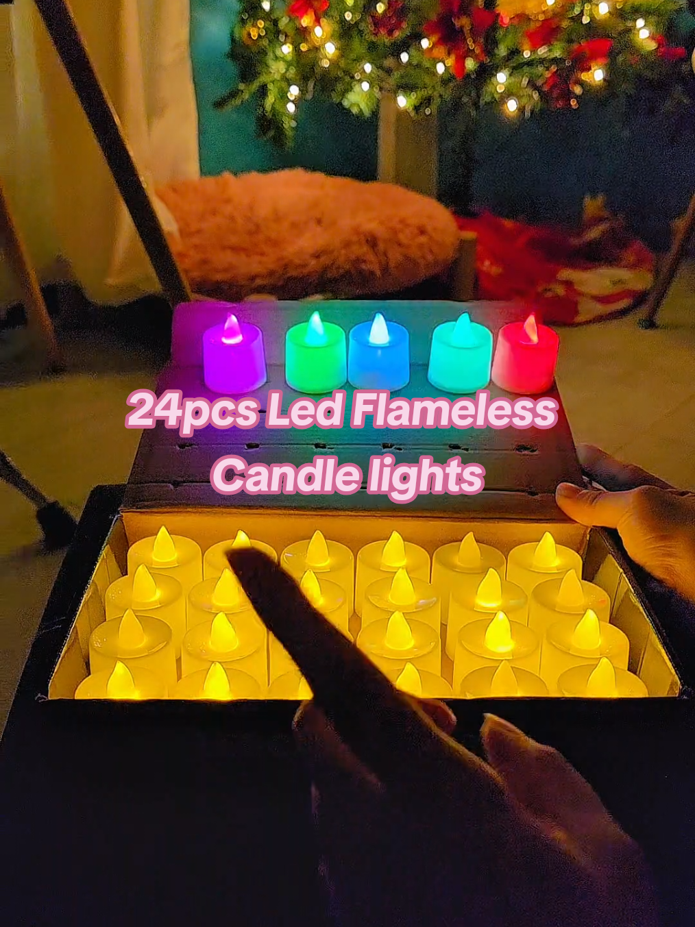 (24pcs) LED Flameless Candle with battery. Madami siyang uses, pwedeng pang display sa mga altar niyo, pang props sa christmas party setup niyo and pwede ding pa accent light sa video shoot or photos. #candles #flamelesscandle #ledcandle #candlelight 