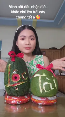 Tết này mình nhận khắc trái cây chưng tết ai có nhu cầu thì nhắn mình nha 🤣🤣