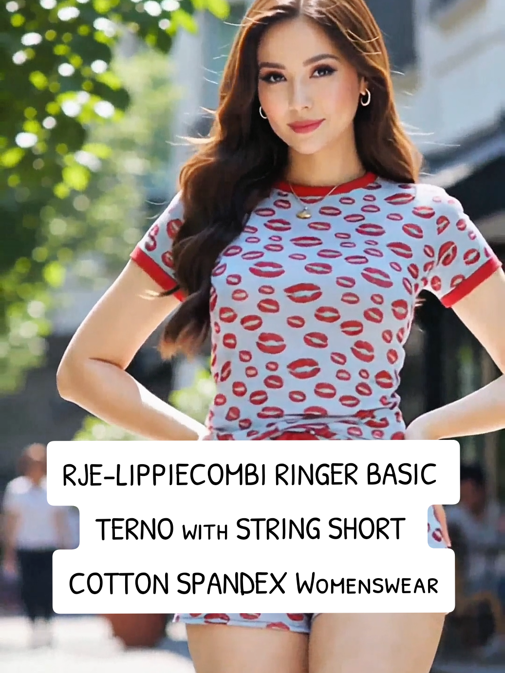 🌟✨ Hey fashionistas! Check out the RJE-LIPPIECOMBI RINGER BASIC TERNO with STRING SHORT COTTONSPANDEX! This cute and comfy set is perfect for those sunny days or chill hangouts. 🌼💖 The soft cotton-spandex blend gives you that perfect stretch, while the fun prints keep your style on point! Who’s ready to slay the day in style? 🙌👗 #FashionGoals #OOTD #ComfyChic #PrintsGalore #WomenswearVibes