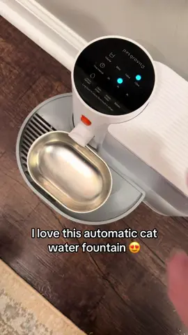 I love this and so do my cats! Super easy to clean and very convenient that the water is being changed out for you automatically! #waterfountain #catwaterfountain #catsoftiktok #PetsOfTikTok #catproducts 