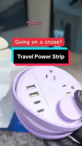 If you are traveling on a cruise or if you stay in hotels a lot than you need one of these, this is a travel power strip for cruise lines in and hotels by the brand @NTONPOWER US quickly click the orange TikTok shopping link to get yours before they sell out. #travelpowerstrip #powerstrip #ntonpower #cruiseapproved #travelessential 