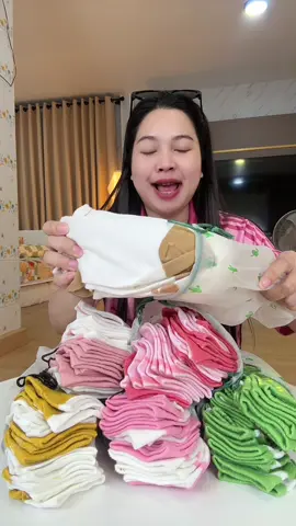 ผ้านิ่มลายน่ารักใส่สบาย#ถุงเท้า #ถุงเท้าข้อสั้น 