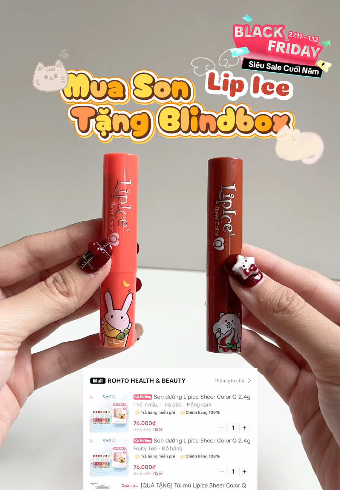 Tranh thủ ní ơiiii 😤 #xuhuong #lipice #blindbox #SieuSaleBlackFriday #MuaTaiTikTokShop 