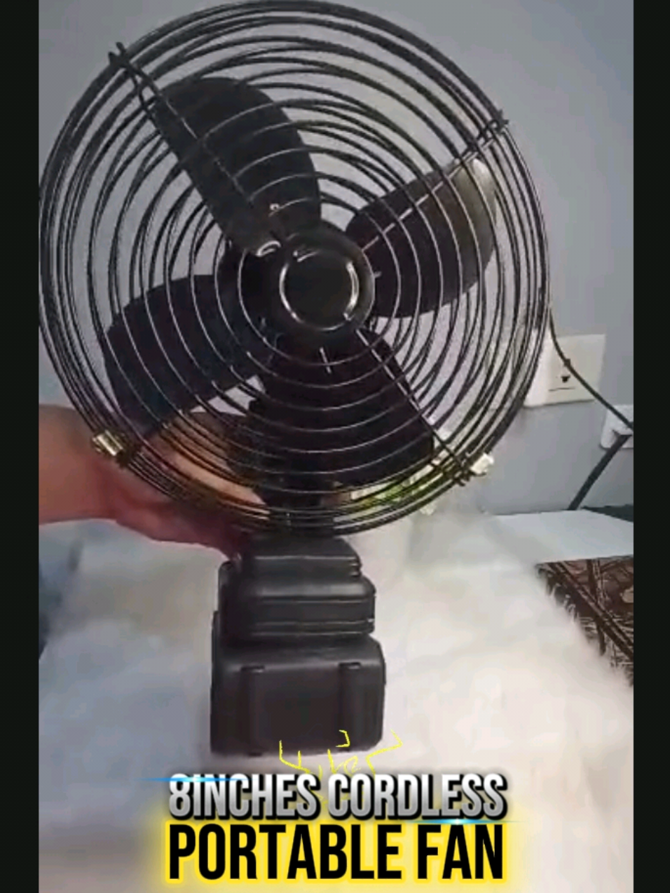 8inches Cordless Portable Fan #miniportablefan #fan  #cordlessfan #wirelessfan  #portablefan 