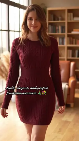 ☃️🌟A versatile dress for Christmas.🛍️🎄  #tiktokshopblackfriday #slimfitdress #rucheddress #elegantstyle #viralproduct  