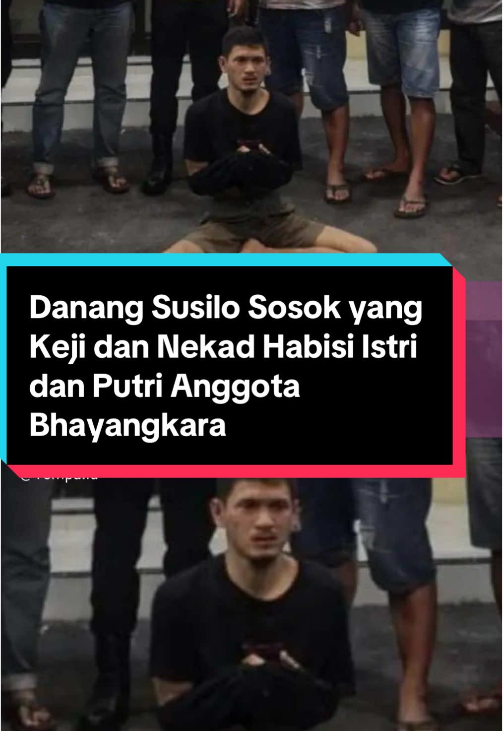 Danang Susilo, 30, warga Jogomerto, Nganjuk, diduga menghabisi calon kakak ipar dan calon mertua, serta melukai pacarnya hingga kritis. Korban merupakan keluarga dari Bripka Iswandi, yang bertugas di Polsek Kertosono, Polres Nganjuk. Polisi bergerak cepat dan menangkap pelaku hanya dua jam setelah laporan. Sebilah pisau diamankan sebagai barang bukti. Danang kini dijerat pasal pembunuhan (Pasal 338 KUHP) #Nganjuk 