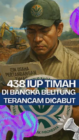 Menteri Lingkungan Hidup (Menteri LH), Hanif Faisol Nurofiq, menyatakan pihaknya sedang menyisir dan mengevaluasi sebanyak 438 Izin Usaha Petambangan (IUP) timah yang beroperasi di wilayah Provinsi Kepulauan Bangka Belitung (Babel). Langkah ini diambil sebagai respons cepat pemerintah terhadap kondisi kerusakan lingkungan yang semakin masif akibat aktivitas pertambangan yang tidak taat aturan. Ia mengungkapkan Kementerian Lingkungan Hidup (KLH) mengambil langkah tegas dalam menata ulang kelola pertambangan di Provinsi Kepulauan Bangka Belitung dalam melakukan evaluasi menyeluruh terhadap ratusan izin perusahaan pertambangan. #haniffaisolnurofiq #izinusahapertambangan #bangkabelitung #timah #fyp 