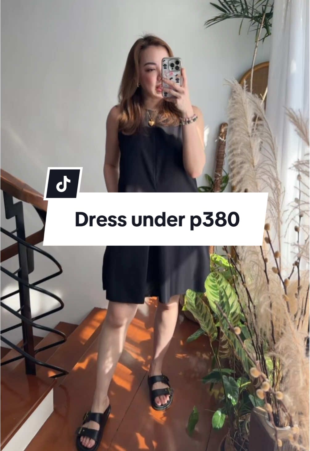 Quick fit check #tiktokshopoutfit #casualootd #blackdress #affordablefashion #earrings 