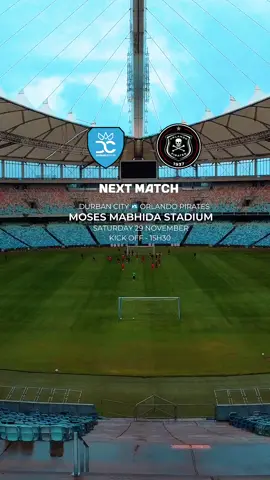 All eyes on Moses Mabhida this Saturday! Are you joining us to back the boys? 🔵⚪️ #DurbanCityFC 