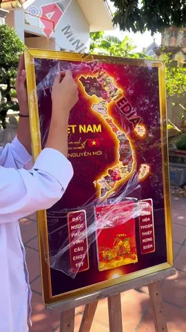 Tranh lịch tráng gương 3D - hình bản đồ Việt Nam mới nhất! Mua tranh tặng lịch ạ #minhanhmedia #tranhlichtrangguong #tranhlich #34tinhthanh 