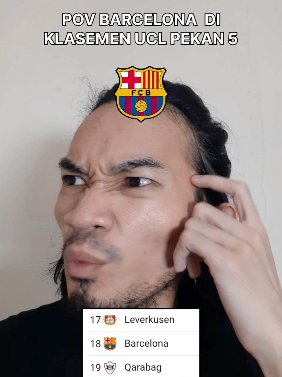 Merasa asing kali Barca di klasemen ya. #fyp #foryoupage #barcelona #ucl 