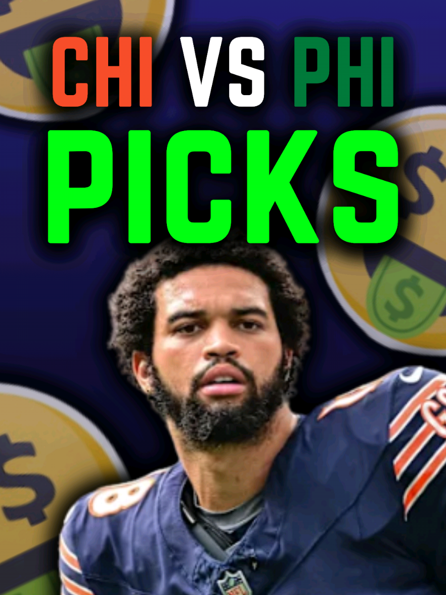 CHI vs PHI PICKS!🤑🔥🏈 #football #nfl #footballtiktok #nflfootball #nflpicks 