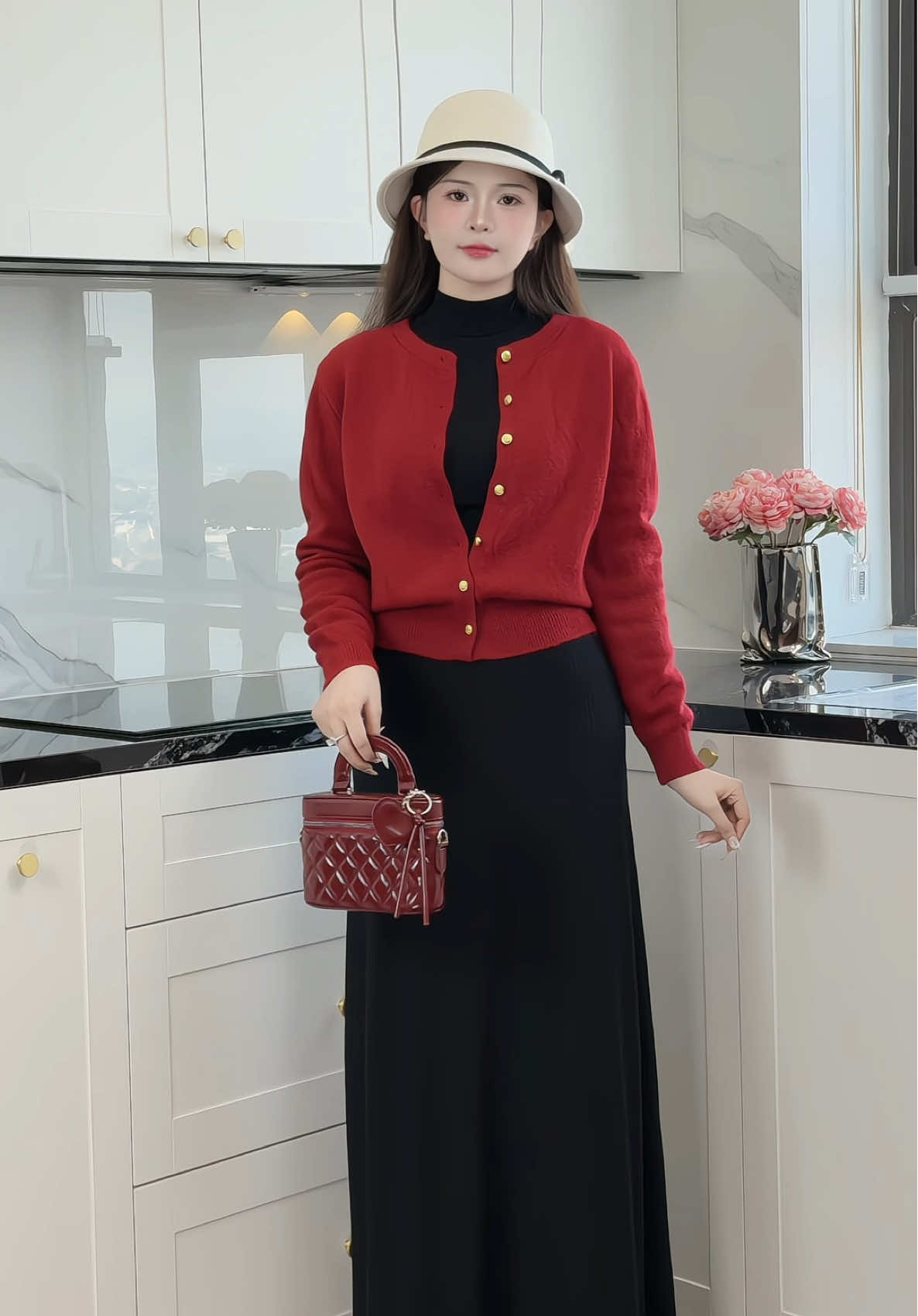 Chân váy dài form dáng A #champhanreview #chanvay 