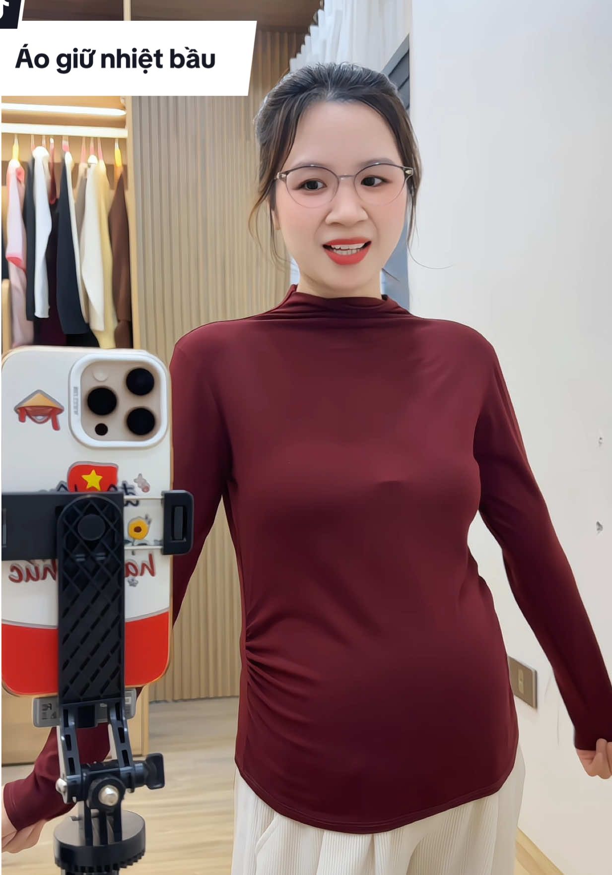 Áo giữ nhiệt siêu mềm mịn, co giãn tốt cho các mẹ mùa thu đông này nha #mebau #thoitrangbau #aogiunhiet #aogiunhietnu #kaityphuong  