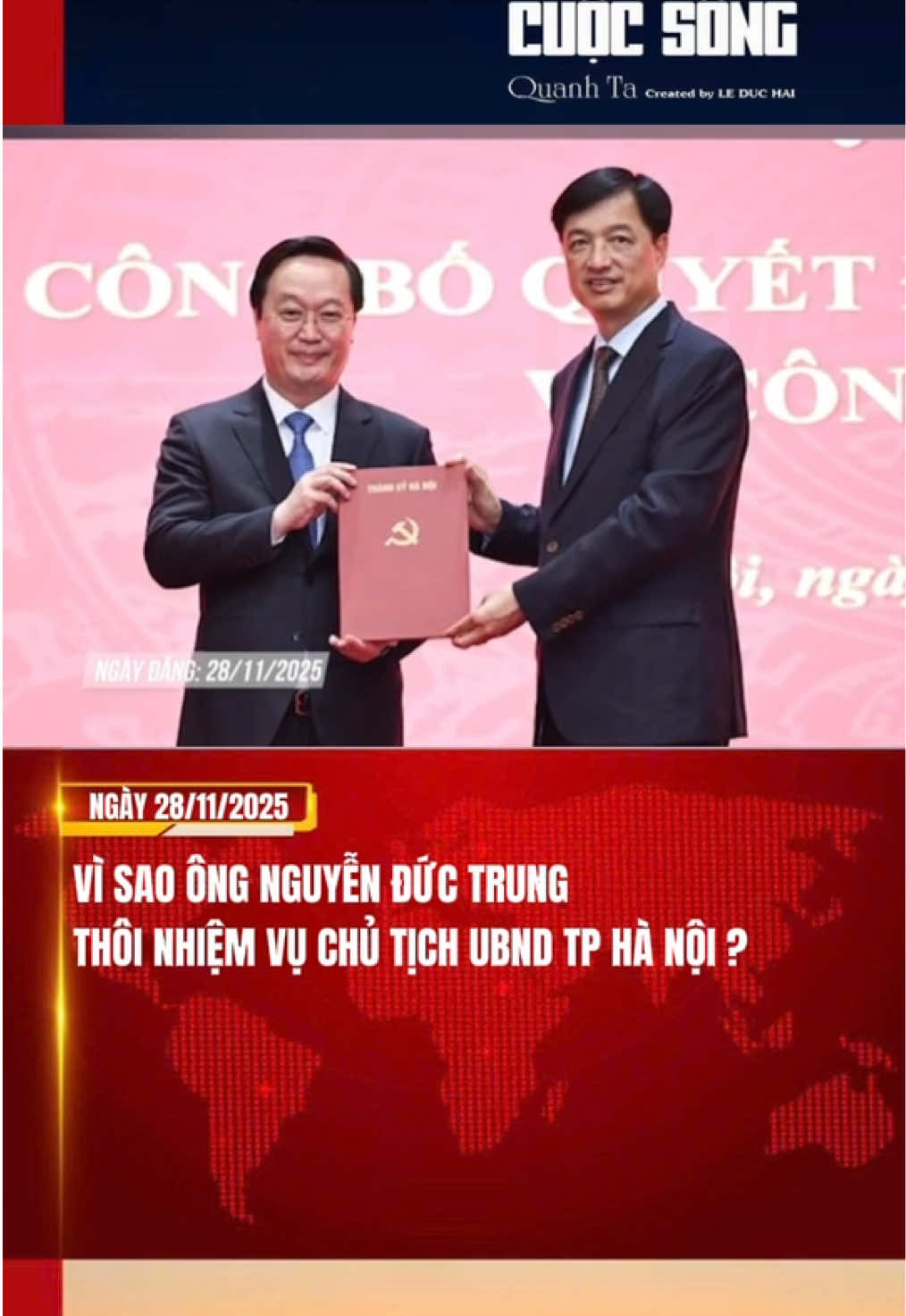 Vì sao ông Nguyễn Đức Trung được Bộ Chính trị cho thôi giữ chức vụ Phó bí thư Thành ủy Hà Nội nhiệm kỳ 2025-2030; thôi giữ chức Chủ tịch UBND TP Hà Nội nhiệm kỳ 2021-2026 ? #cuocsongquanhta #tintuc #hanoi #chutich #ubnd  